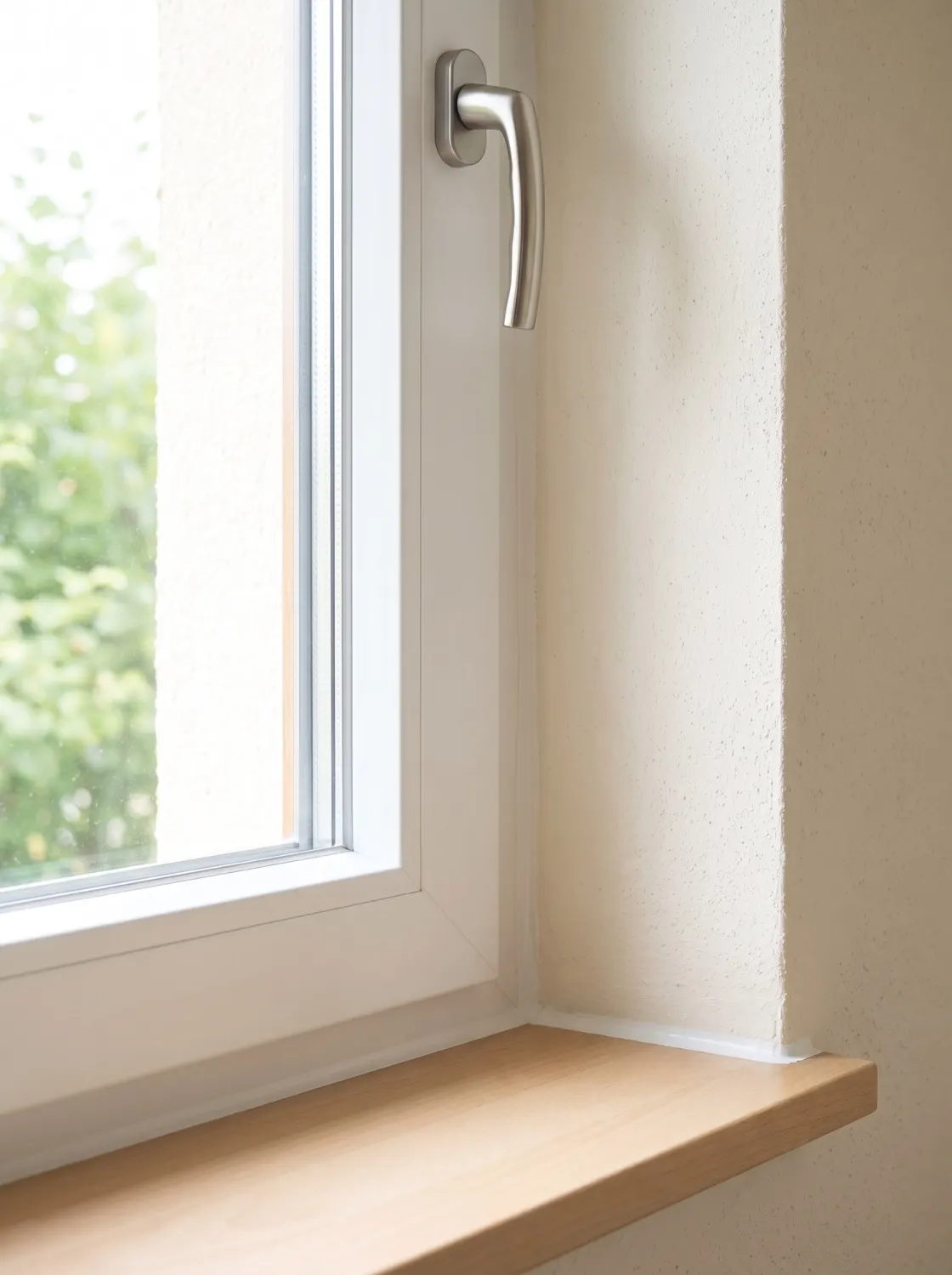 Montiertes Fenster im Wohnraum