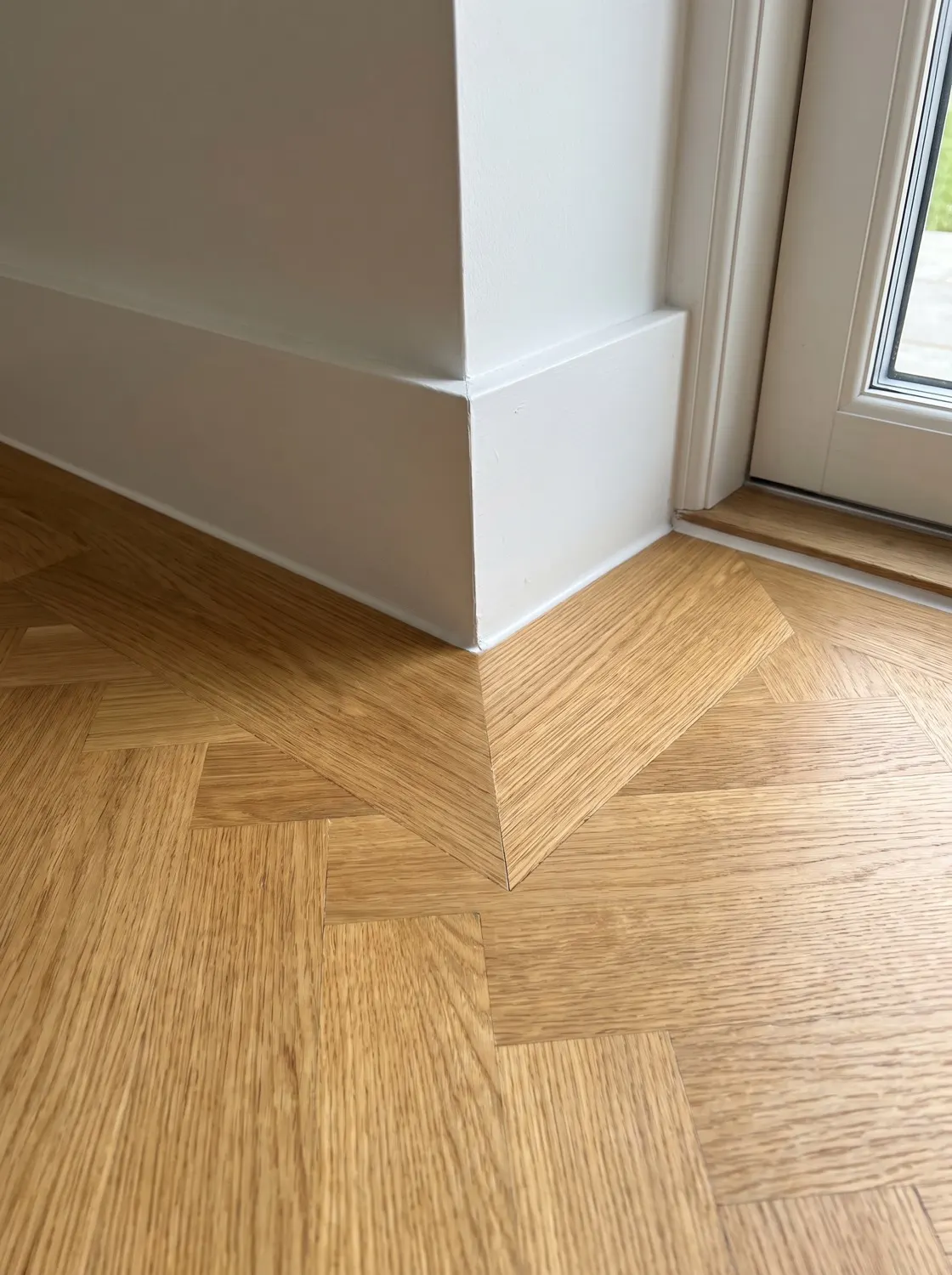 Verlegtes Parkett in einem Wohnraum